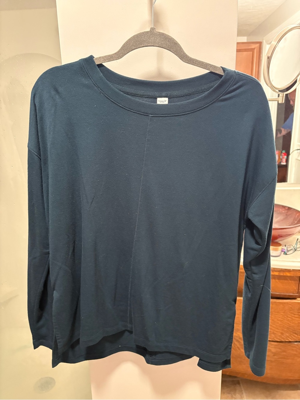 Old Navy Women's Long Sleeve Crewneck Top - Dark Blue